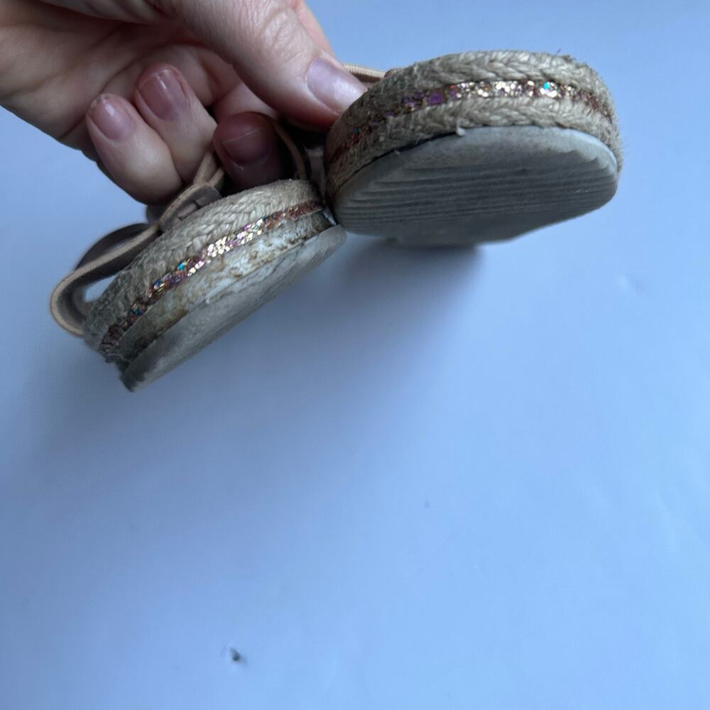 Steve Madden Jemelli Rose Gold Espadrille Gladiator Sandals - Picture 5 of 7